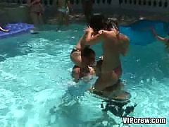 Super Hot Pool Party Gets Crazy Here.. pool party crazy