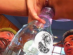 Slut Tries Fitting Bottle In Her Tig.. tight slut bottle