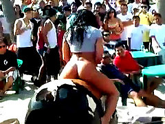 Public nude rodeo in downtown