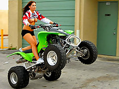 Nyla ends up riding more than atv in backroom part 1