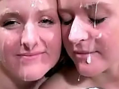 Blonde Duo Get Sticky In Cum And Pis.. piss blonde 