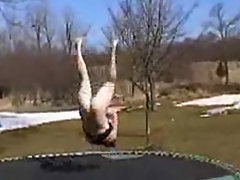 Hot Sex On The Old Trampoline   