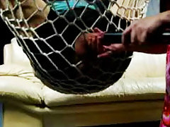 Guy Trapped On A Fishnet Gets His Co.. suck  