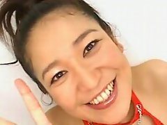 Yumi Oosako Cunt Wearing Red Asian S.. solo slut masturbation
