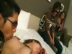 Fucking While Her Boyfriend Watches .. striptease licking fucking