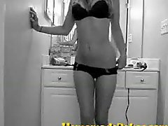 Perfect Body Blonde Teen Strip Naked.. teen striptease shower