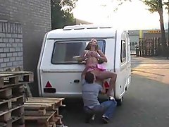 Street Sex Couple Behing Trailer. Pa.. prostitut  