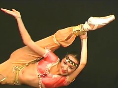Two ballerinas shows flexible excersises