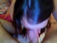 Brunette fucking hard with her boyfriend at bed