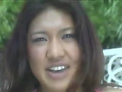 Asian beauty gets her hole filled then licked