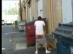 Outdoor Sex Behind A Trash Container