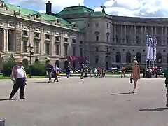 Lucie - Naughty blonde babe naked in public