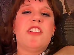 Chubby big tits amateur in stockings