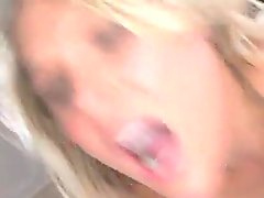 Blonde Babe Fucked Hard Mouth Cream Filled