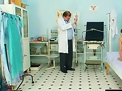 Filthy gyno doctor performs cute teen exam