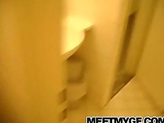 Teen blonde fucked in bathroom