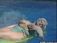 BBW blonde gets banged near pool