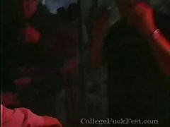 Drunken coed is sucking on dick at a party