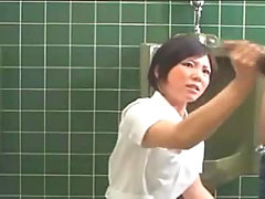 Piss Mosaic Japanese Nurse Handjob. Nurse jacks her patient off clea..