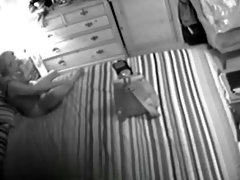 My mum in bed room masturbating good  Hidden cam