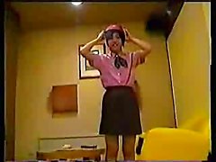 Japanese Girl in Working Uniform