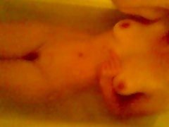Mademoiselle in hot tub