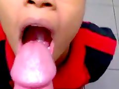 Amateur black girl gives bj amp swallow cum 