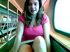 Alix Lakehurst masturbates on a train (Full) Part 1