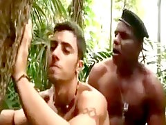 Two dudes fucking in the forest 
