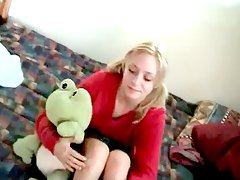 casting close-up, blonde, pov-point-of-view, park-sex, couch