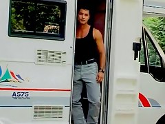 Hot gay sex in a van