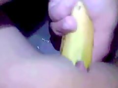 playing with banana 