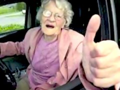 Drivers seat perverse olde Kinky Grannies 