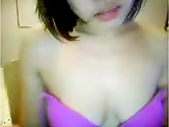 Sexy Thai girl masturbating on webcam