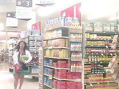 Upskirt in the Grocery Store 