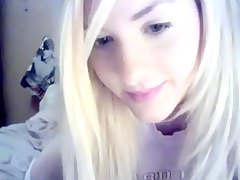 blonde webcam, tease, skirt, masturbating