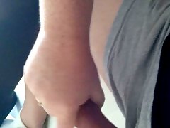 Girlfriend stroking my cock
