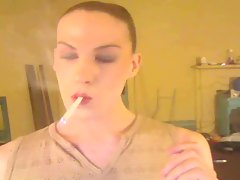 shemales transvestit, verführerisch, transe, transsexuelle, zigarre