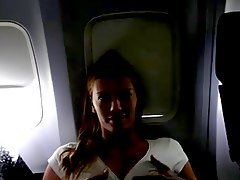 Girl Masturbates on the Plane
