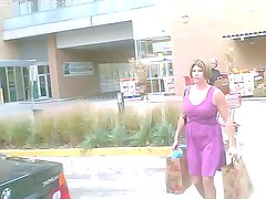 Upskirted a Sexy Woman - Nice Shot Up her Purple Dress!