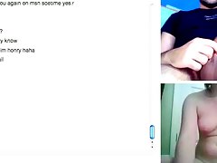 Omegle adventures 4 - firm tits and hairbrush in pussy