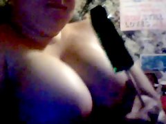blowjob sucking, amateur, tits, big-tits, dick, redhead, boobs, webcam