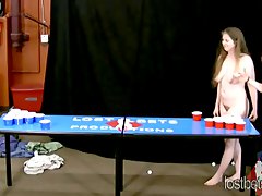 Strip Beer Pong with Johnny,Joe,Kat,and Daisy