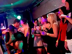 Girls cheer as strippers fucked club sluts