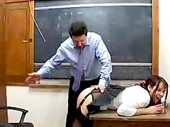 Schoolgirl likes it when the teacher licks her 
