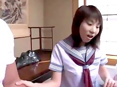 He hard fucks a cute Japanese slut