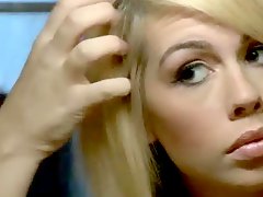 Curious blonde falls in the trap of a hard thick 
