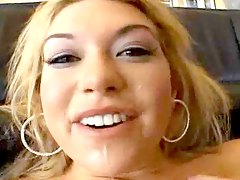 She gives two blowjobs and gets cumshot facial