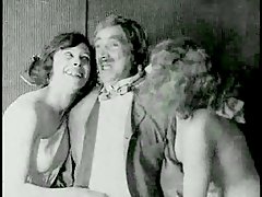 Vintage porn with a little lesbian action 