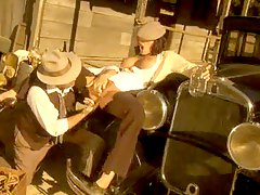 Old timey gangster hardcore fuck outdoors 